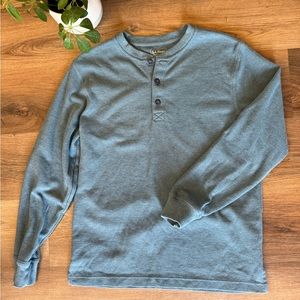 L.L. Bean Unshrinkable Mini-Waffle Henley, Long-Sleeve Traditional Fit
